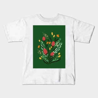 Buds in Green Kids T-Shirt